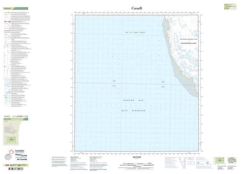 045N04 - QILAUTTIQTUQ BAY - Topographic Map