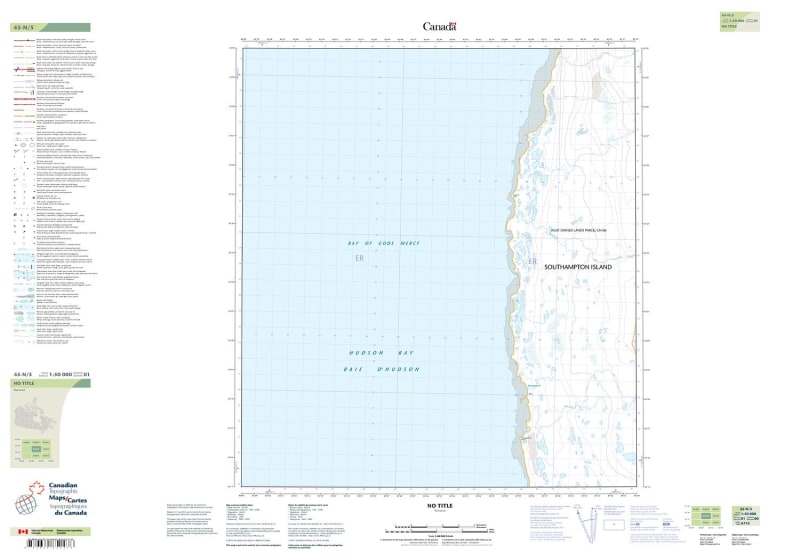 045N05 - AMAAQTARVIK BAY - Topographic Map