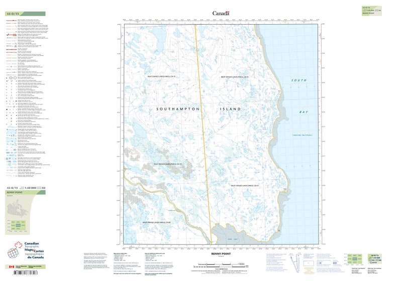 045O13 - RENNY POINT - Topographic Map