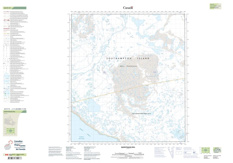 045P11 - QAKUTAJAQ HILL - Topographic Map
