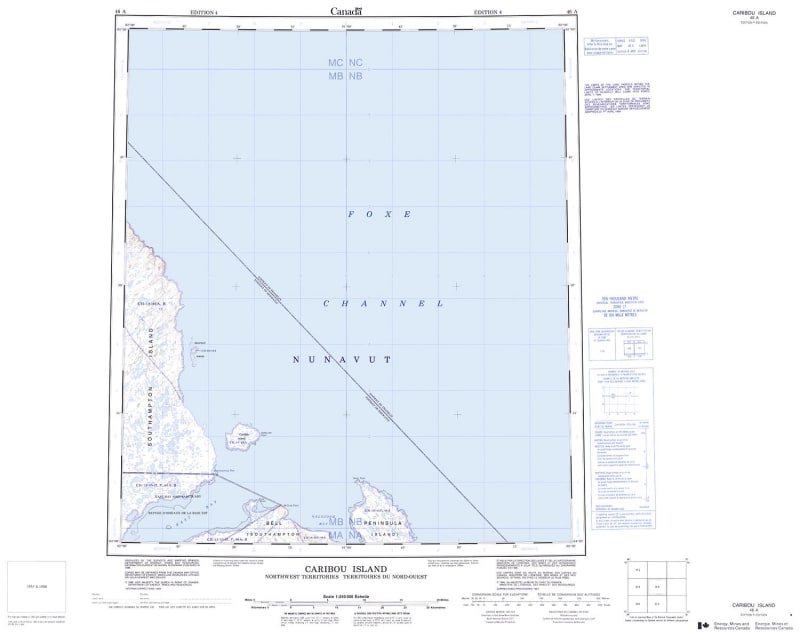 046A - CARIBOU ISLAND - Topographic Map