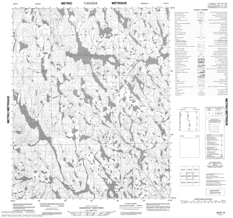 046E13 - NO TITLE - Topographic Map