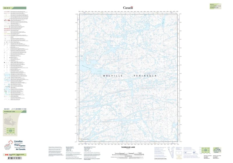 046O05 - TASIRULUK LAKE - Topographic Map