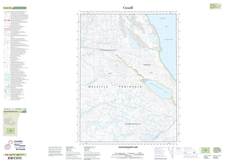 046O16 - NAULINGNIARVIK LAKE - Topographic Map