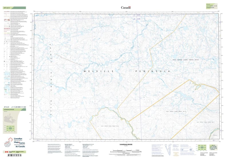 047A05 - SANIRAQ RIVER - Topographic Map