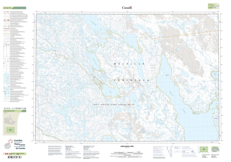 047A14 - AIRALIJAQ LAKE - Topographic Map