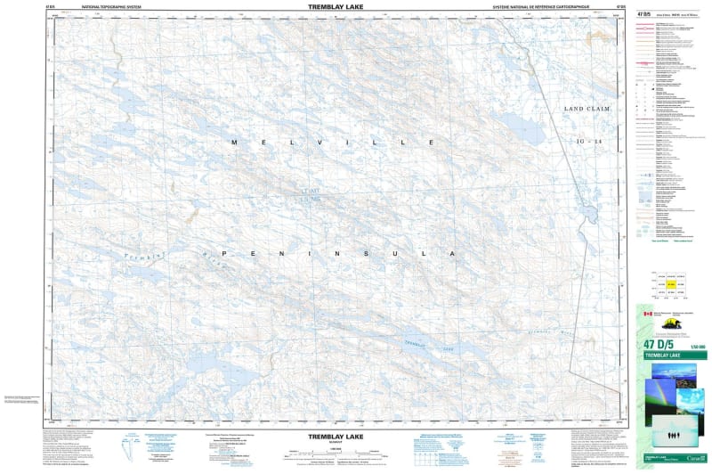 047D05 - TREMBLAY LAKE - Topographic Map