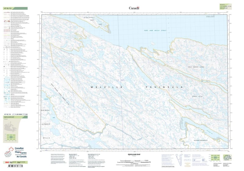 047D12 - QUILLIAM BAY - Topographic Map