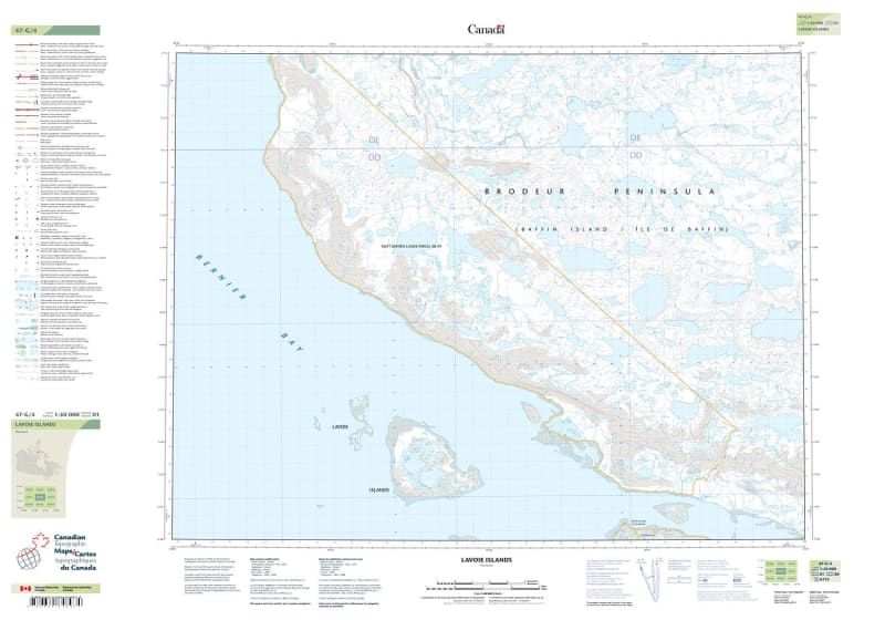 047G04 - LAVOIE ISLANDS - Topographic Map
