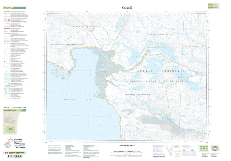 047G09 - TADLUKOTIT HILLS - Topographic Map