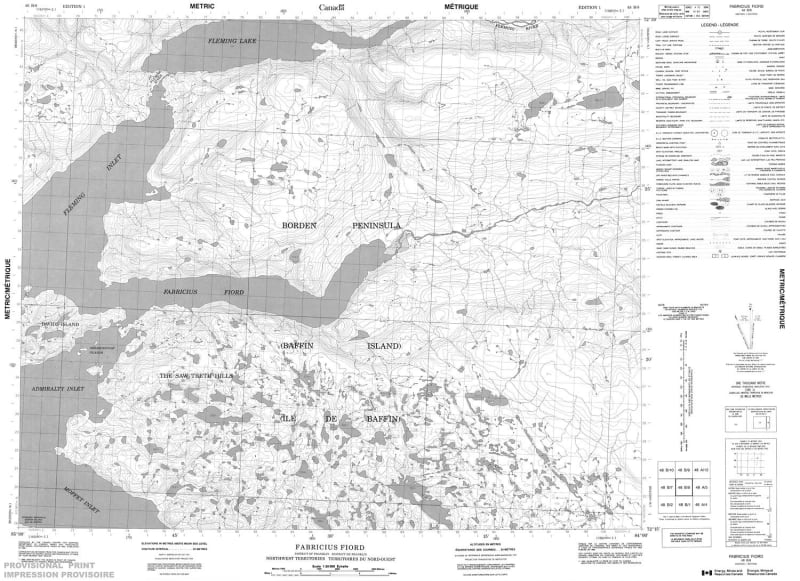 048B08 - FABRICIUS FIORD - Topographic Map
