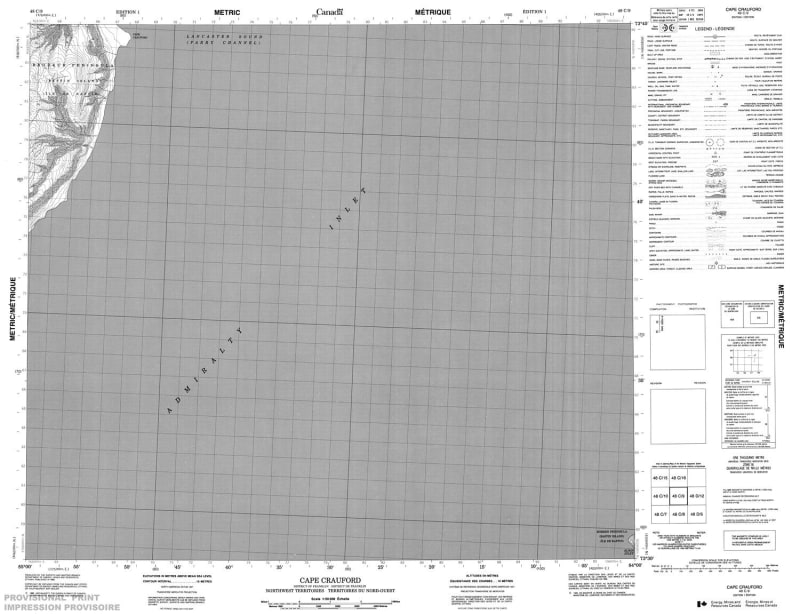 048C09 - CAPE CRAUFORD - Topographic Map