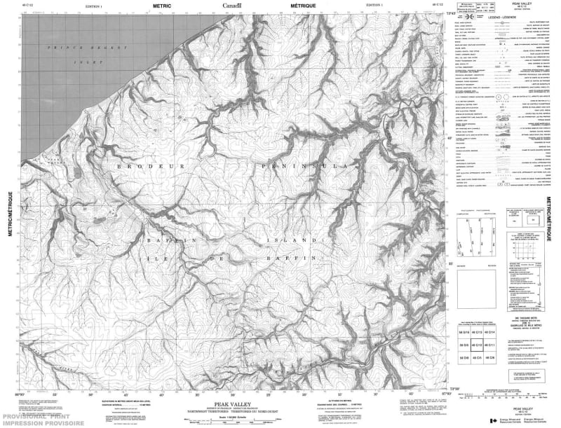 048C12 - PEAK VALLEY - Topographic Map