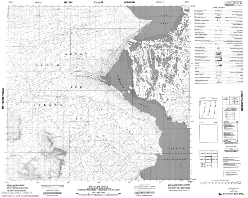 048E16 - BETHUNE INLET - Topographic Map