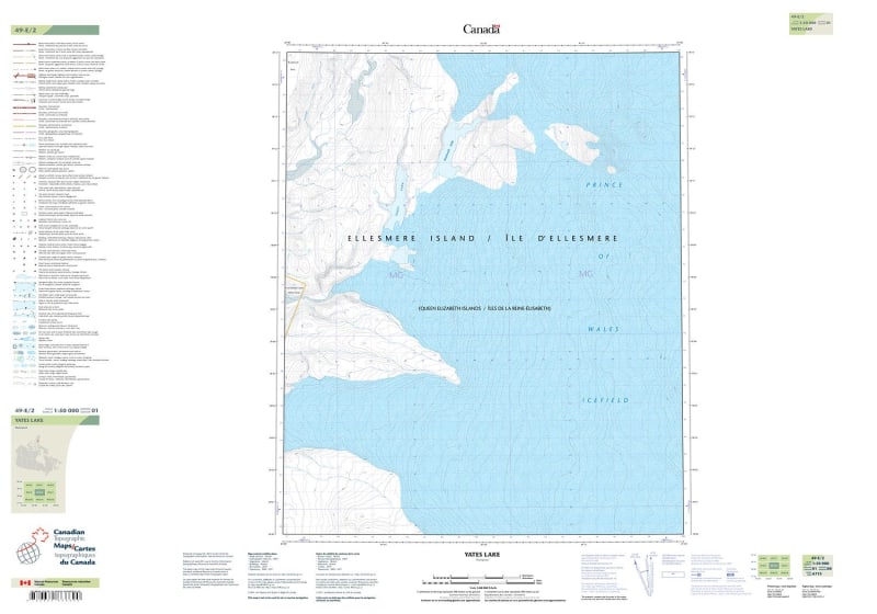 049E02 - YATES LAKE - Topographic Map