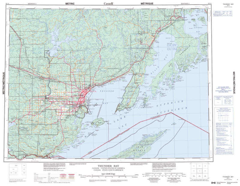 052A - THUNDER BAY - Topographic Map