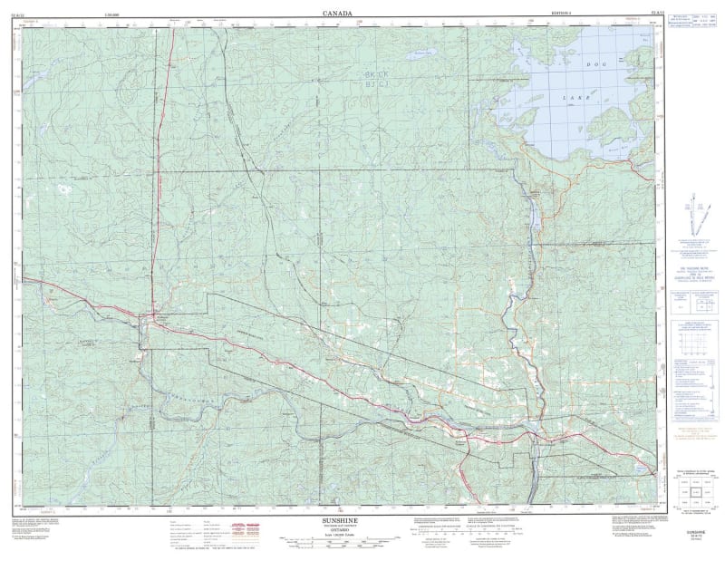 052A12 - SUNSHINE - Topographic Map
