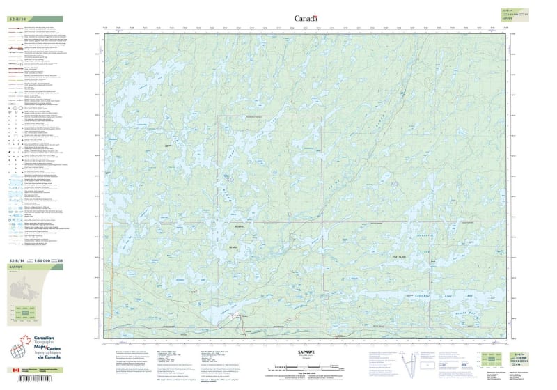 052B14 - SAPAWE - Topographic Map