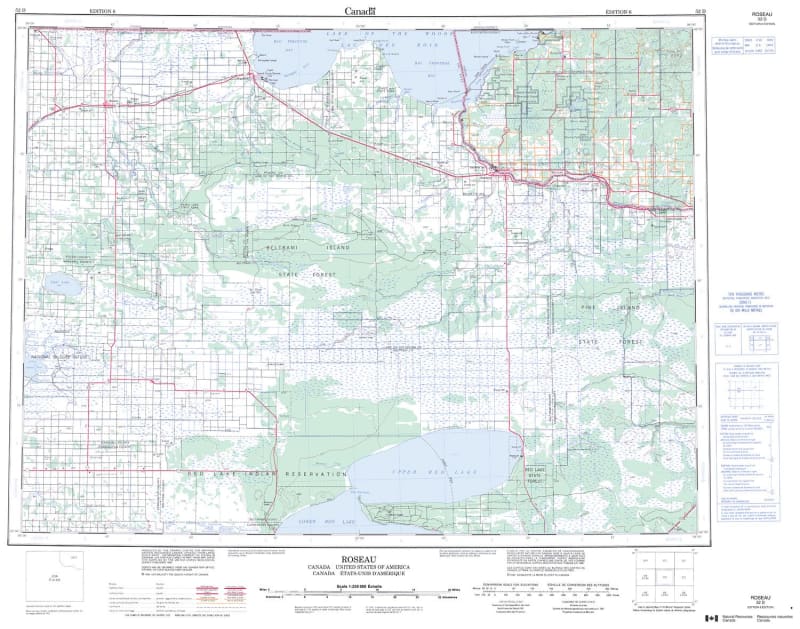 052D - ROSEAU - Topographic Map