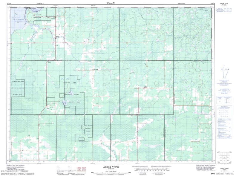 052D16 - ARBOR VITAE - Topographic Map