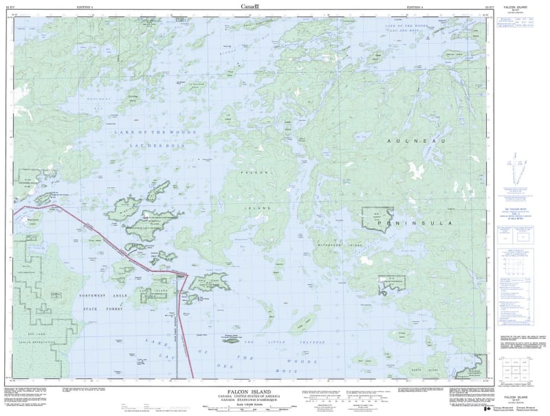 052E07 - FALCON ISLAND - Topographic Map