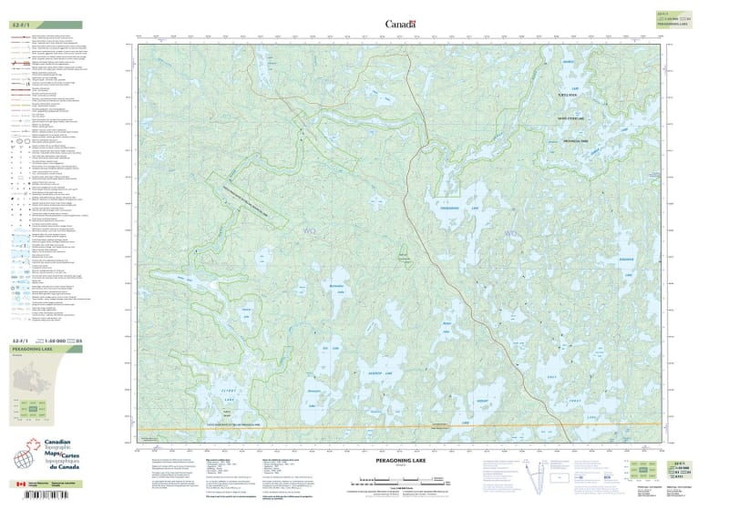 052F01 - PEKAGONING LAKE - Topographic Map