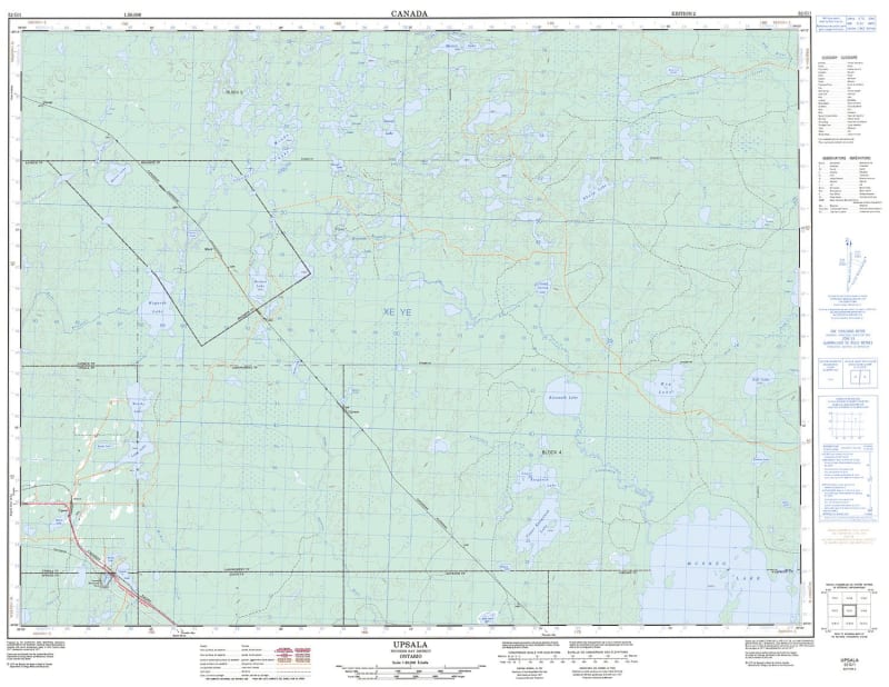 052G01 - UPSALA - Topographic Map