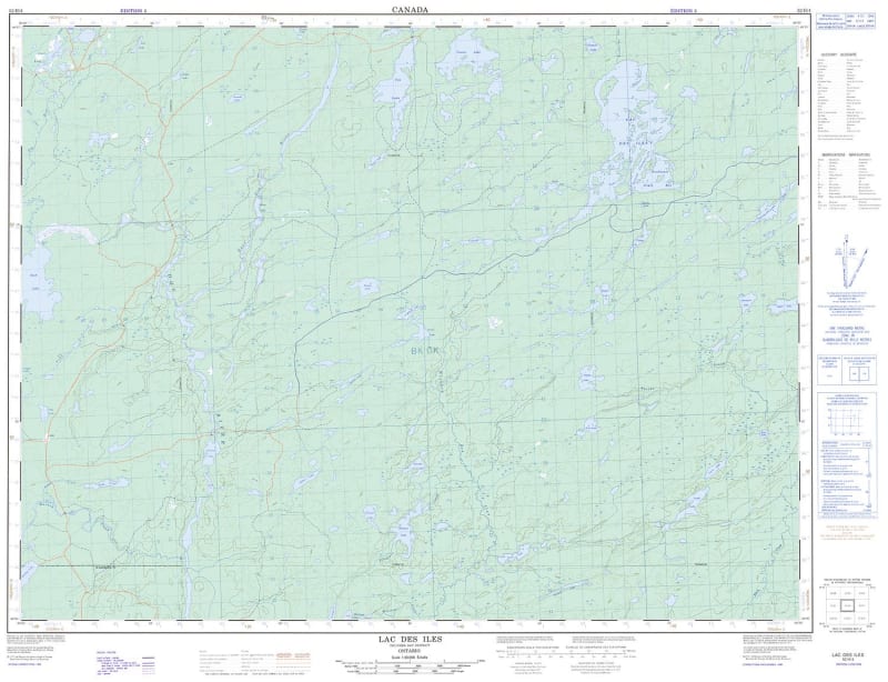 052H04 - LAC DES ILES - Topographic Map
