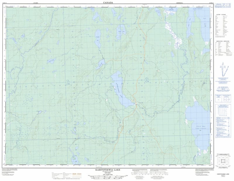 052H11 - KABITOTIKWIA LAKE - Topographic Map