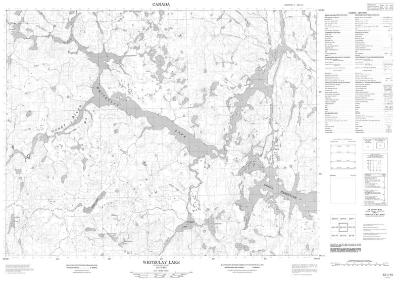052I15 - WHITECLAY LAKE - Topographic Map