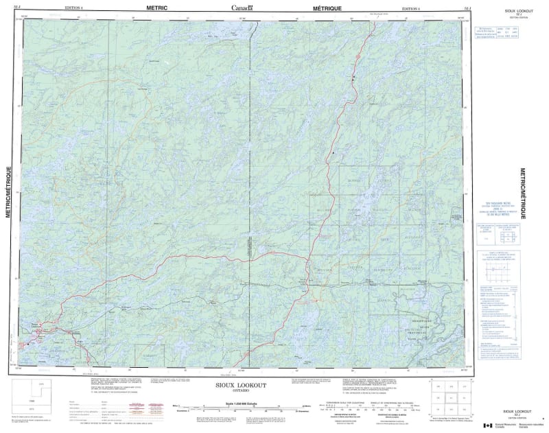 052J - SIOUX LOOKOUT - Topographic Map