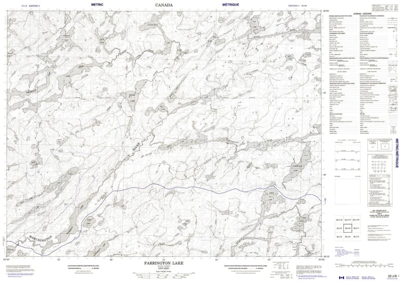 052J06 - FARRINGTON LAKE - Topographic Map