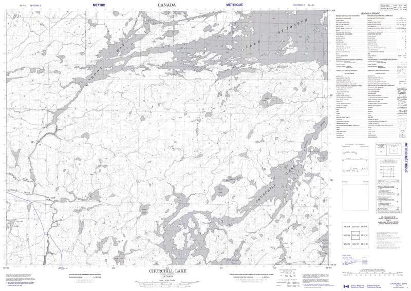 052J14 - CHURCHILL LAKE - Topographic Map