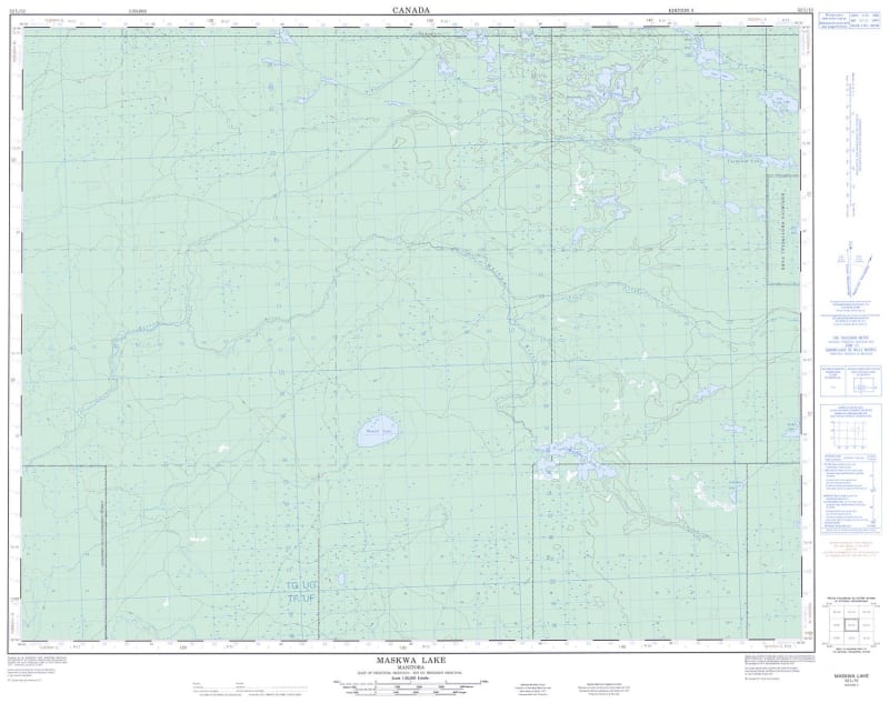052L12 - MASKWA LAKE - Topographic Map