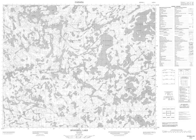 052M10 - SPOONBILL LAKE - Topographic Map