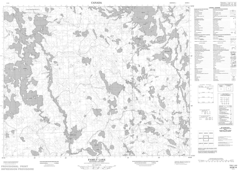 052M14 - FAMILY LAKE - Topographic Map