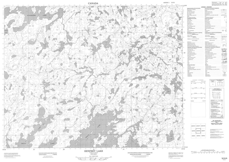 052N06 - HENFREY LAKE - Topographic Map