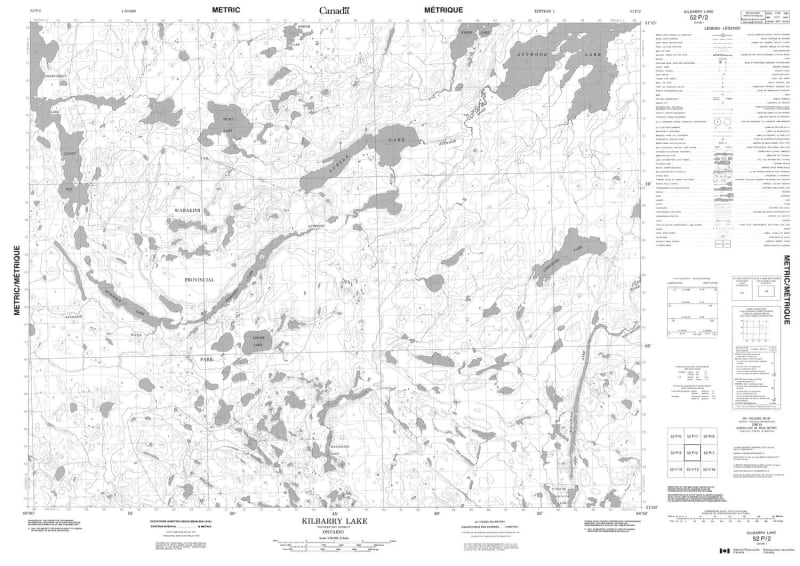 052P02 - KILBARRY LAKE - Topographic Map