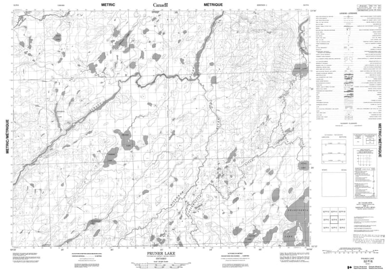 052P06 - PRUNER LAKE - Topographic Map