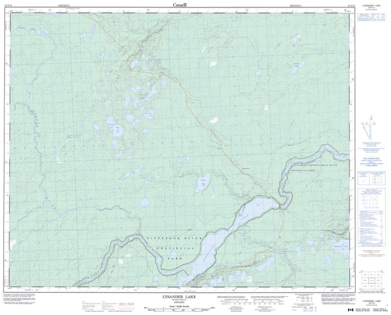 052P13 - LYSANDER LAKE - Topographic Map