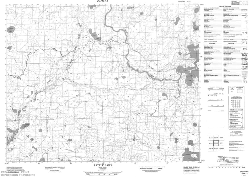 053A02 - PATTLE LAKE - Topographic Map