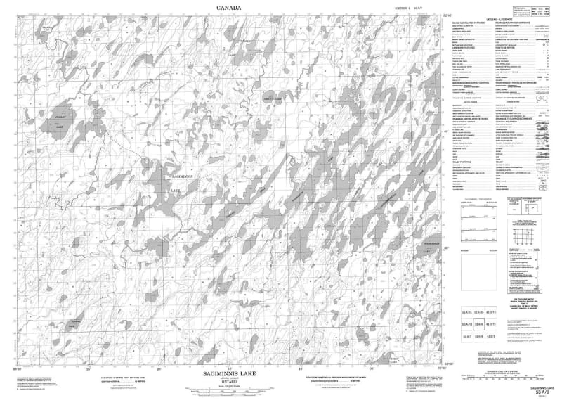 053A09 - SAGIMINNIS LAKE - Topographic Map