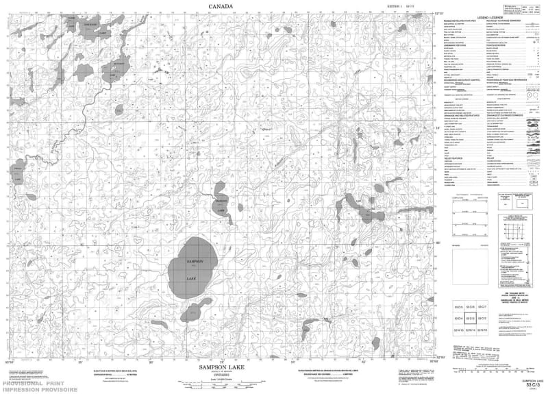 053C03 - SAMPSON LAKE - Topographic Map