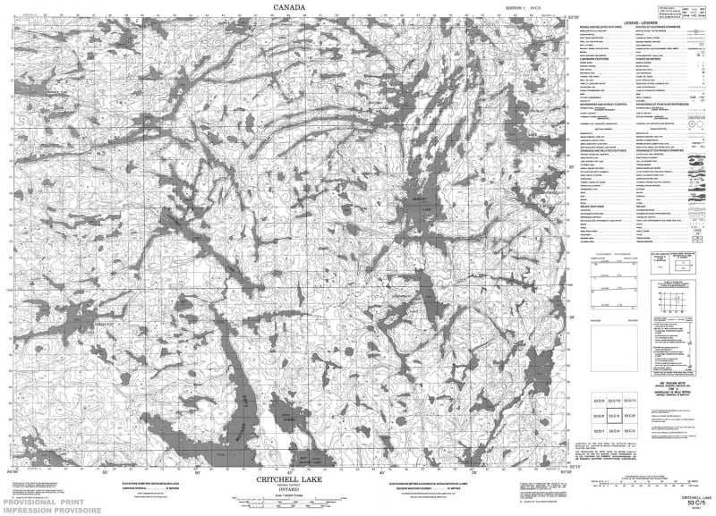 053C05 - CRITCHELL LAKE - Topographic Map