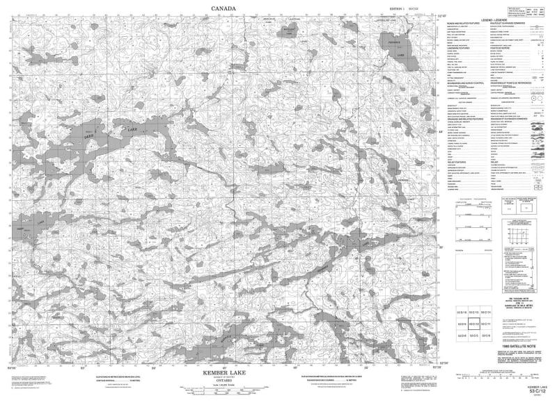 053C12 - KEMBER LAKE - Topographic Map