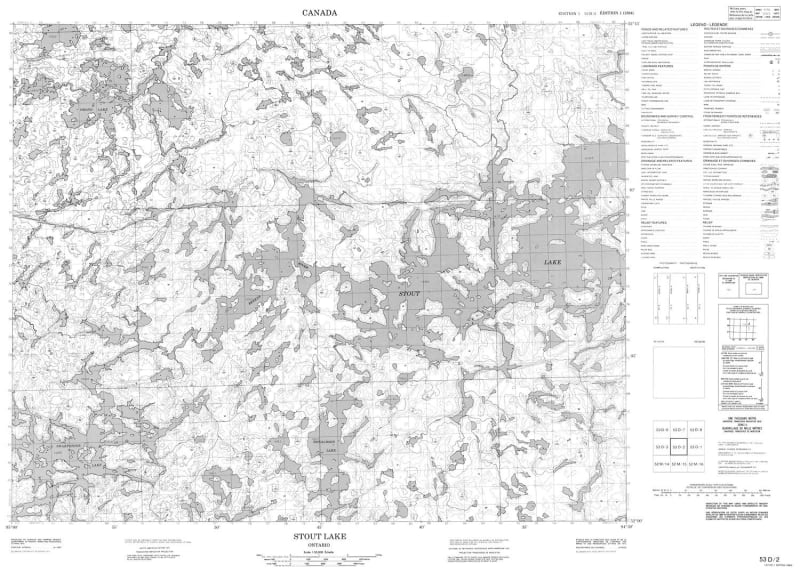 053D02 - STOUT LAKE - Topographic Map
