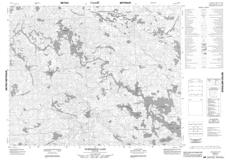 053D04 - HORSESHOE LAKE - Topographic Map