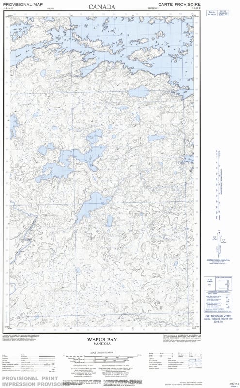 053E10E - WAPUS BAY - Topographic Map