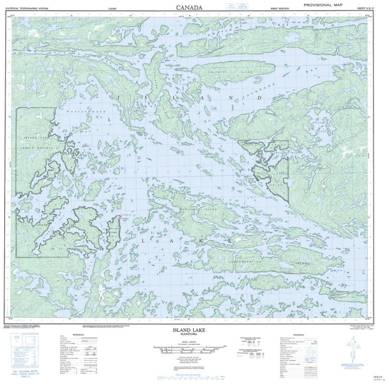 053E15 - ISLAND LAKE - Topographic Map