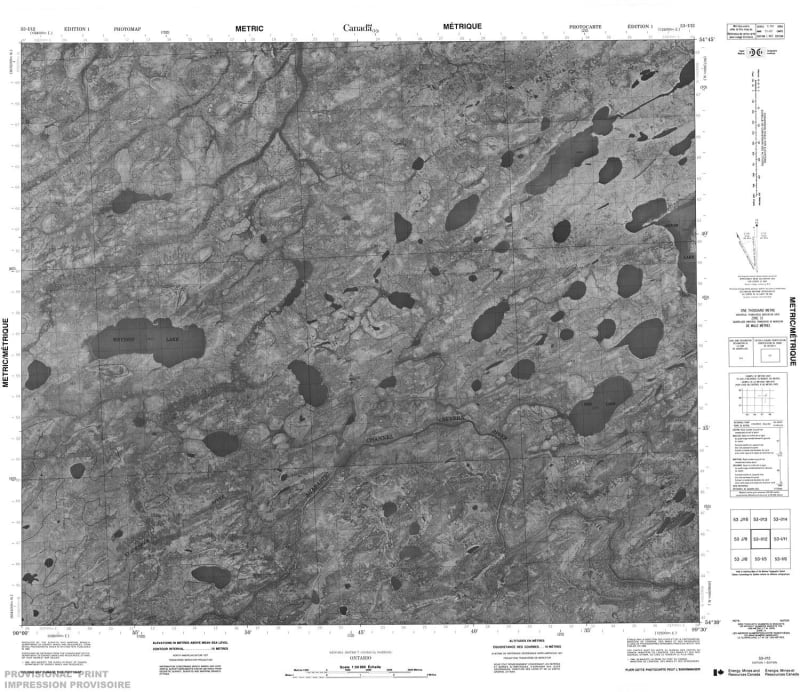 053I12 - DOG LAKE - Topographic Map